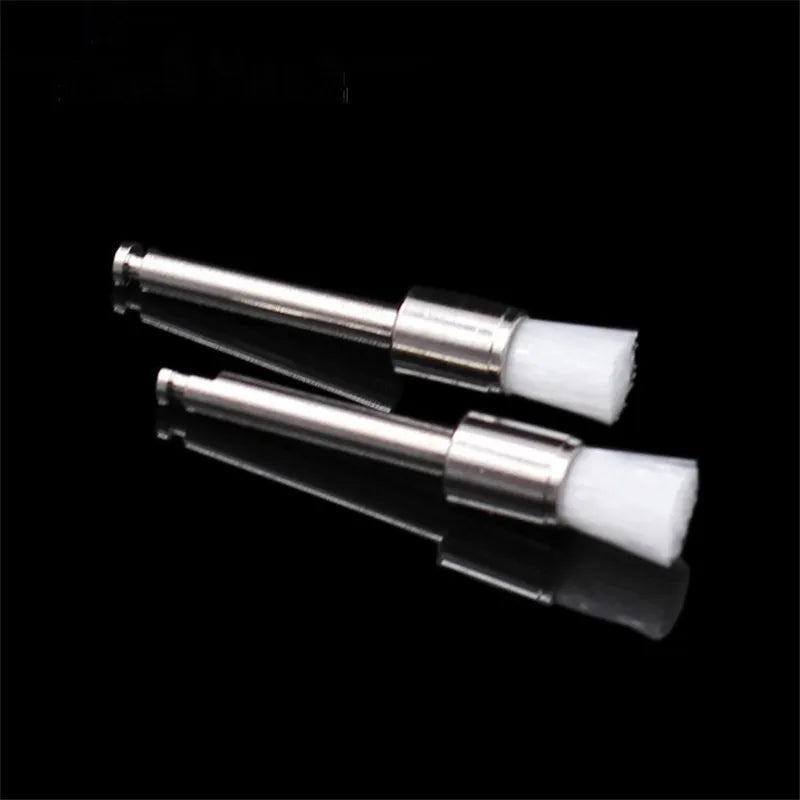 100PCS/Box Dentistry Polishing Brush Nylon Flat Head Latch Teeth