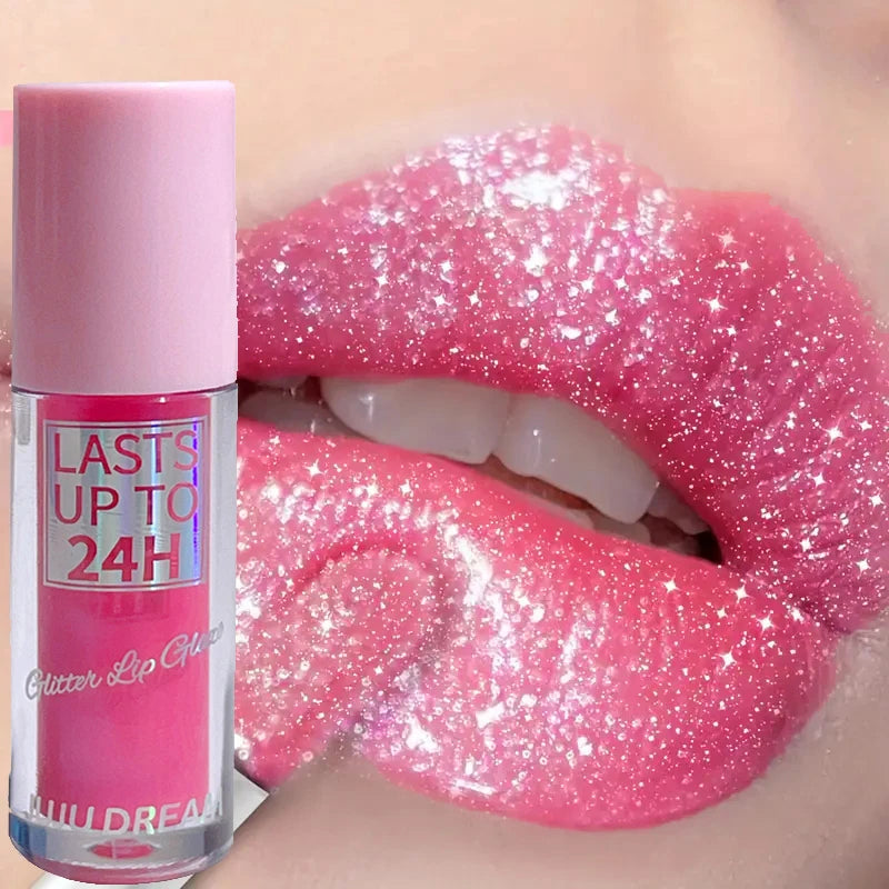 Flowing light Glitter Lip Glaze Long Lasting Lip Gloss Waterproof