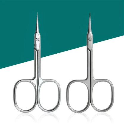 Stainless Steel Curved Tip Thin Blade Cuticle Scissors Nail Clippers