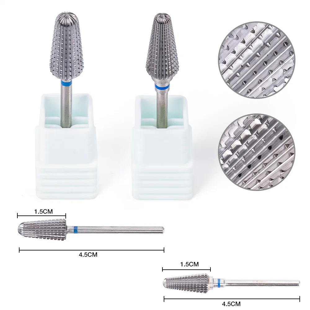 Ceramic Tungsten Carbide Nail Drill Bit Rotate Burr Milling Nail