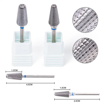 Ceramic Tungsten Carbide Nail Drill Bit Rotate Burr Milling Nail