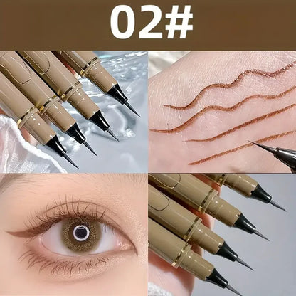 Waterproof liquid eyeliner 4 colors ultra fine tip long lasting Korean
