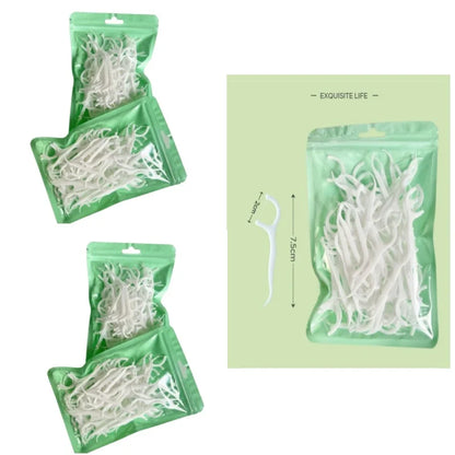 100PCS Dental floss sticks, deep cleaning dental floss, oral care,