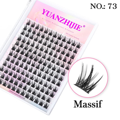 DIY 144 Cluster Lashes YUANZHIJIE free ship Segmented Beam Natural C/D