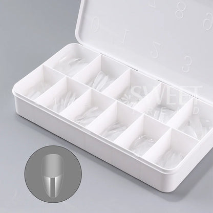 550pcs Soft Gel Nail Tips Medium Short Almond Coffin Full Cover Matte
