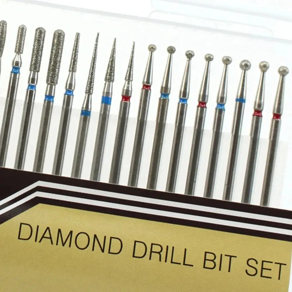 30pcs/Set Diamond Burrs Nail Dill Bit Milling Cutter for Manicure