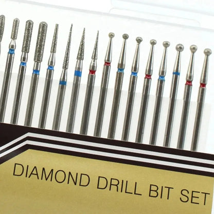 30pcs/Set Diamond Burrs Nail Dill Bit Milling Cutter for Manicure