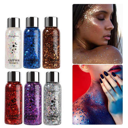 Eye Glitter Nail Hair Body Face Gel Art Waterproof High Gloss Glitter
