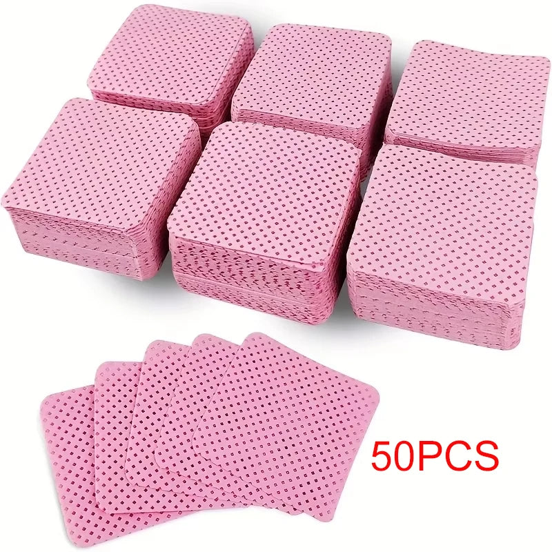 50 Lint-Free Nail Wipes, Super Absorbent Nail Wipes for Removing Gel