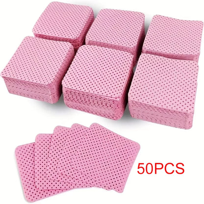 50 Lint-Free Nail Wipes, Super Absorbent Nail Wipes for Removing Gel