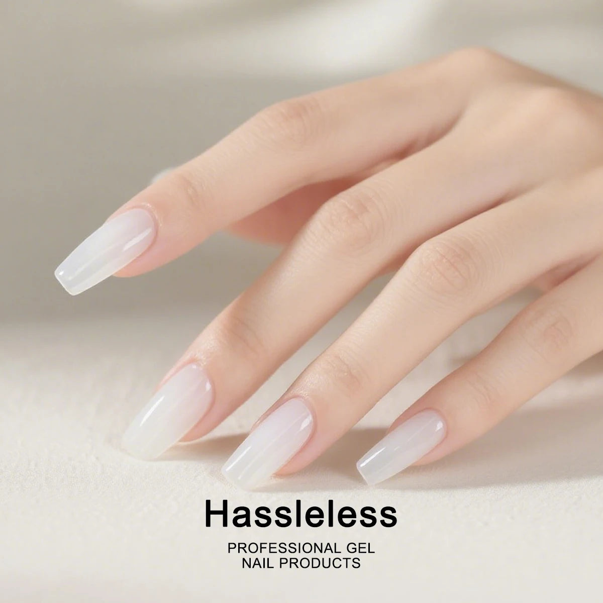 Hassleless 15ml New Trendy Water Ice Pink + White Gel Nail Polish Set,