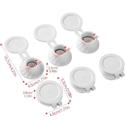 Bottle Emptying Caps, 3/6pcs Adapters Transfer Connector, 3 Sizes