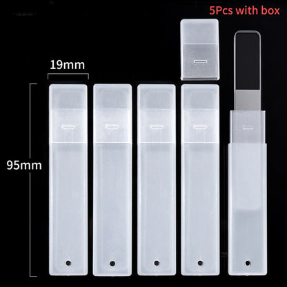 Nano Glass Nail File Transparent Crystal Nail Polish Rubbing Strip