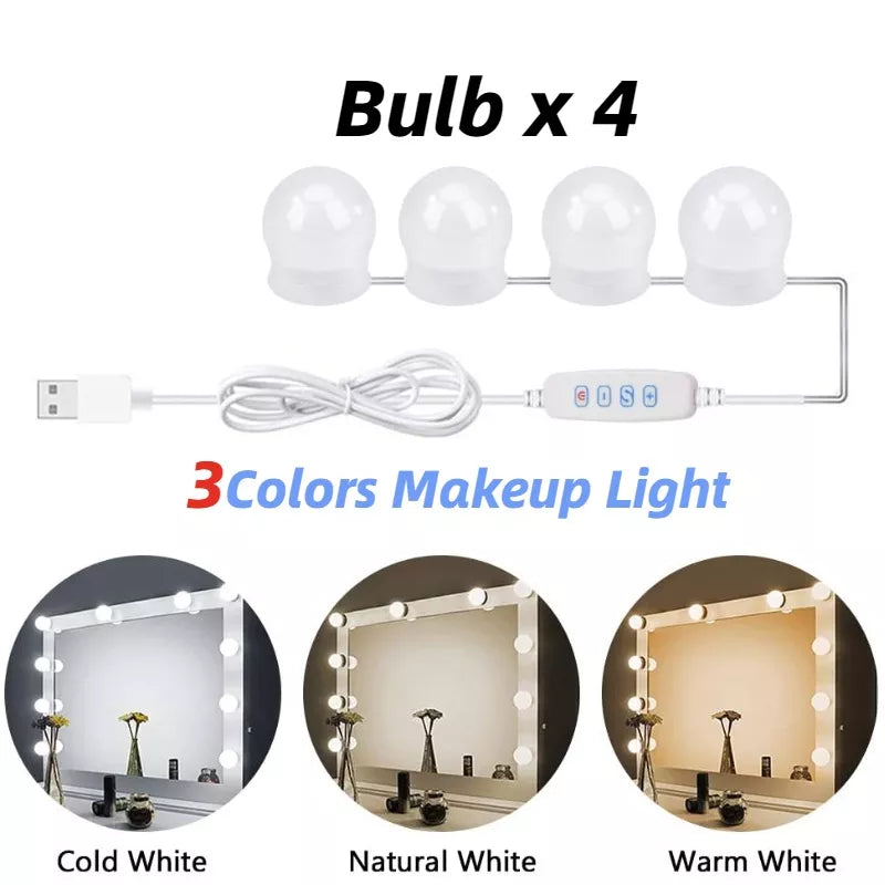 Makeup Mirror LED Light Bulbs Vanity Lights USB 12V Bathroom Dressing Table Lighting Dimmable LED Vanity Light For Mirror Light