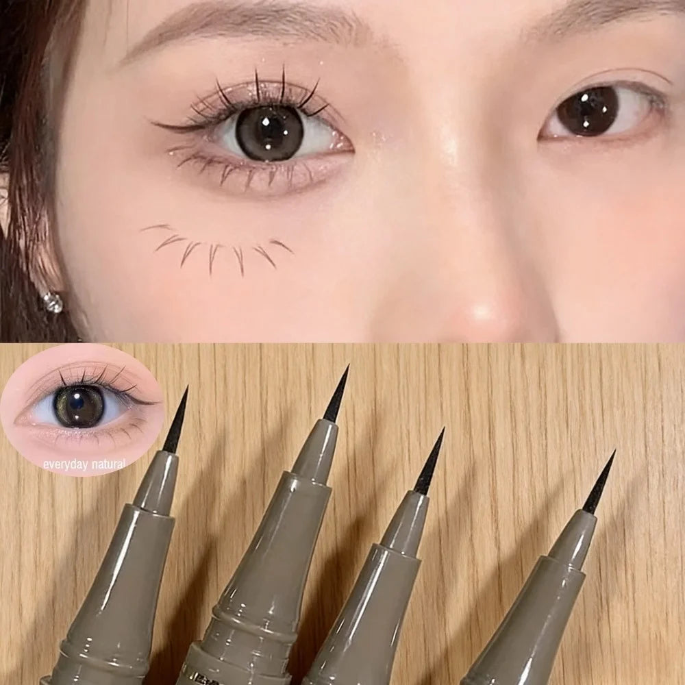 Waterproof liquid eyeliner 4 colors ultra fine tip long lasting Korean