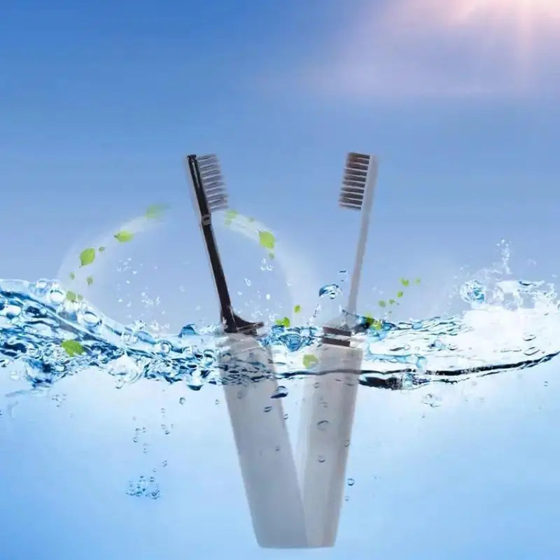 Portable Compact Charcoal Folding Toothbrush - Perfect for