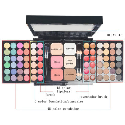 40/74/78 Colors Glitter Eyeshadow Palette Matte Waterproof Long
