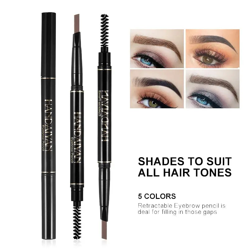 HANDAIYAN Eyebrow Pencil Automatic Rotating Double Head Long Lasting