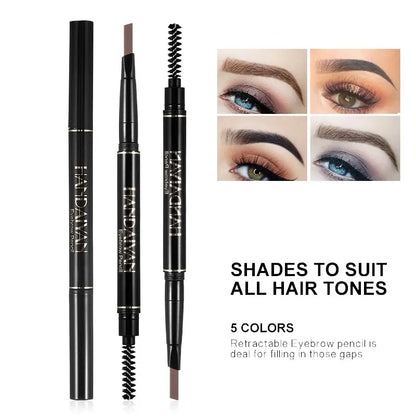 HANDAIYAN Eyebrow Pencil Automatic Rotating Double Head Long Lasting