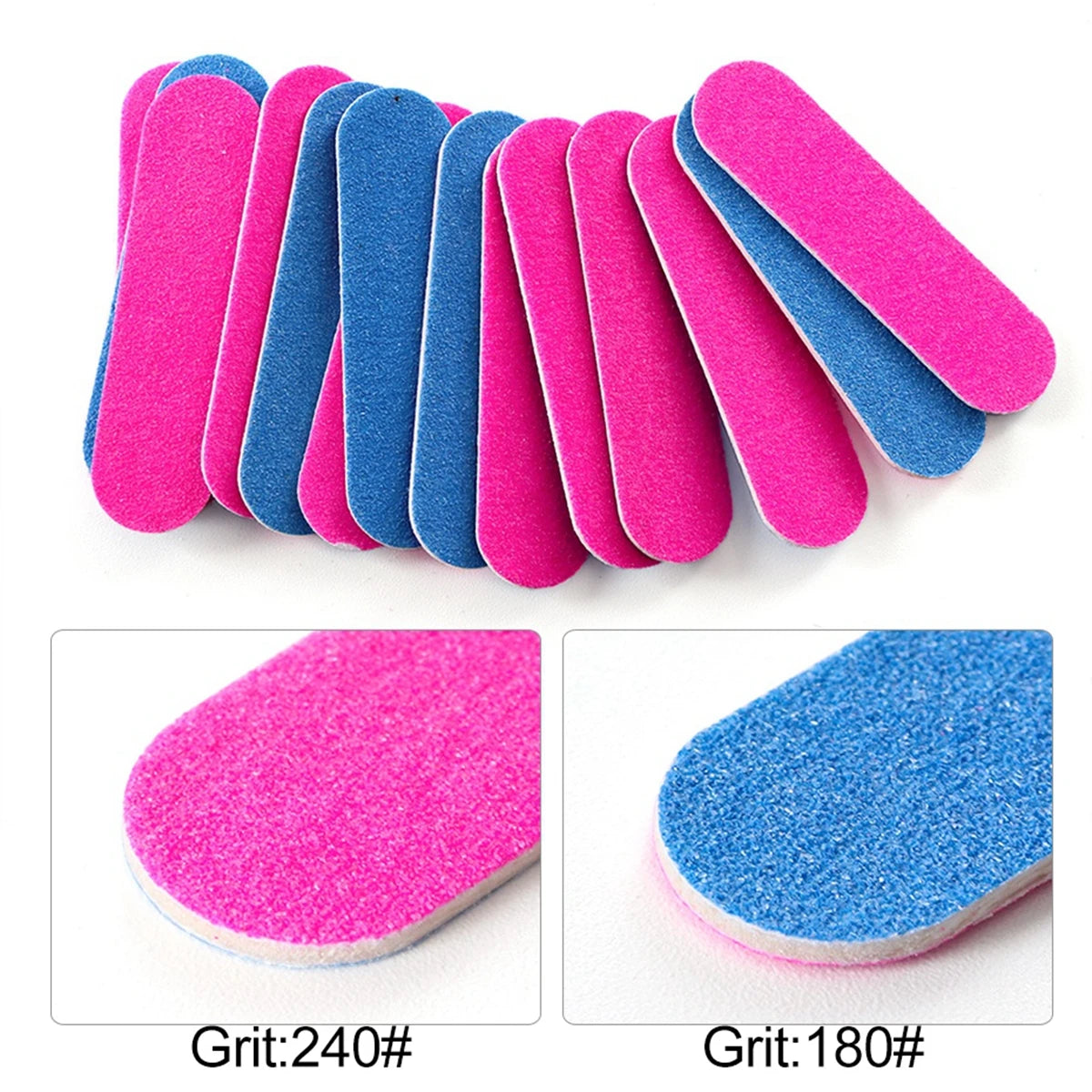 10/20/50/100/200 pcs Disposable Mini Nail Files - Double Sided Emery
