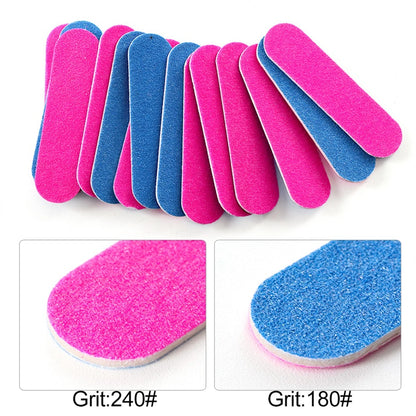 10/20/50/100/200 pcs Disposable Mini Nail Files - Double Sided Emery