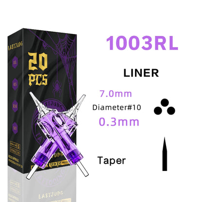 Tattoo Cartridge Needles 20Pcs LASTJUDG Tattoo Needles For Makeup