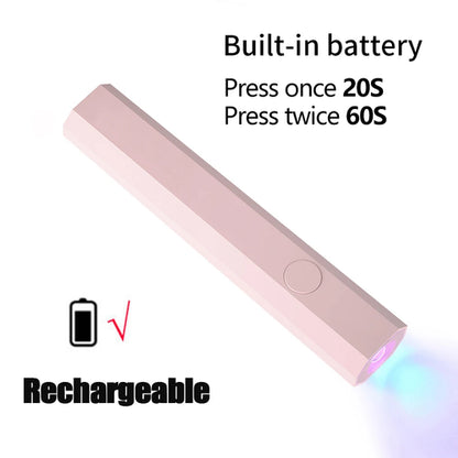 YIKOOLIN Mini UV Light Cure Nails Lamp for Gel Nails LED Nail Lamp for