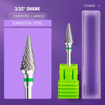 Ceramic Tungsten Carbide Nail Drill Bit Rotate Burr Milling Nail