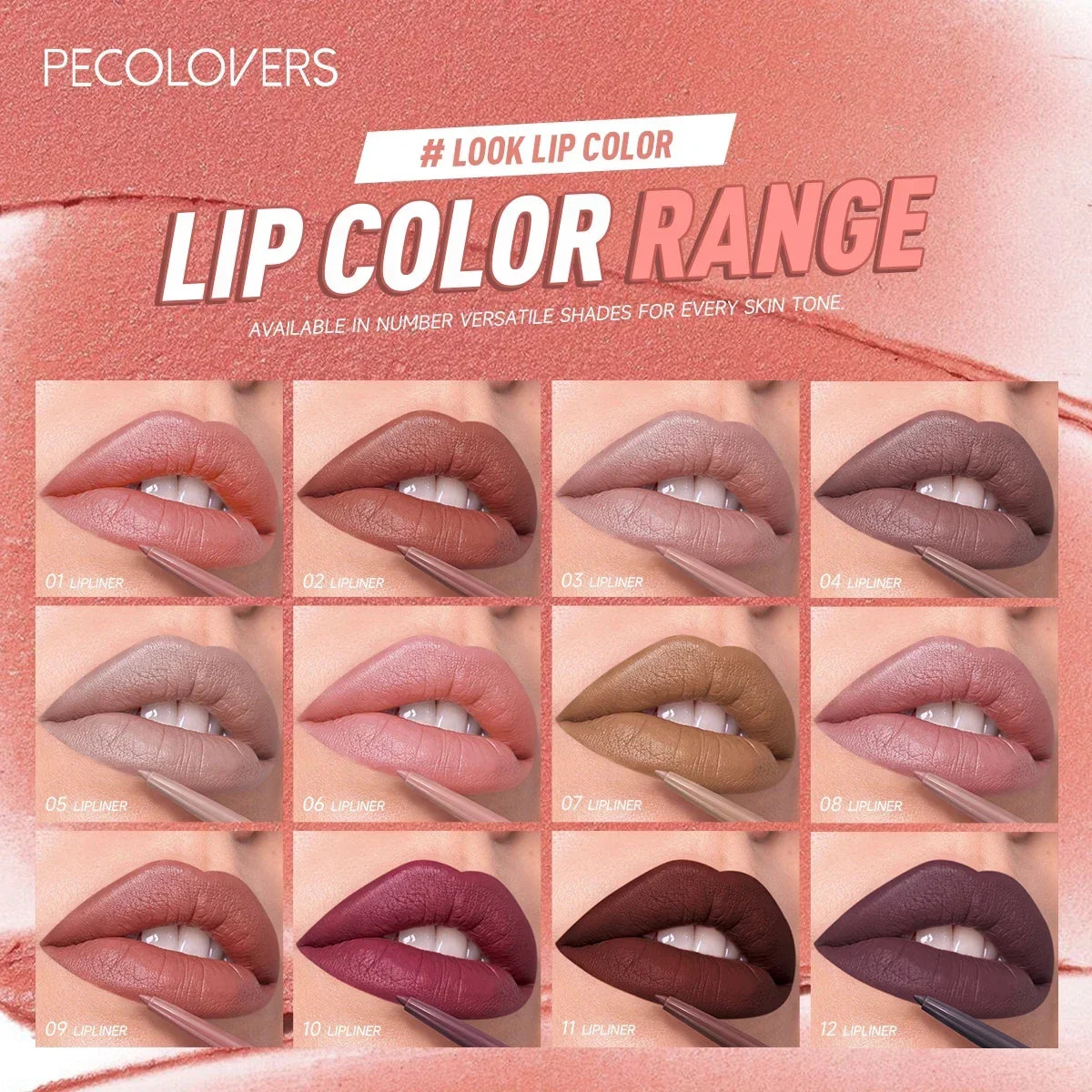 1PC Matte Lip Liner Pen - Long-Lasting, Waterproof, Easy Glide,