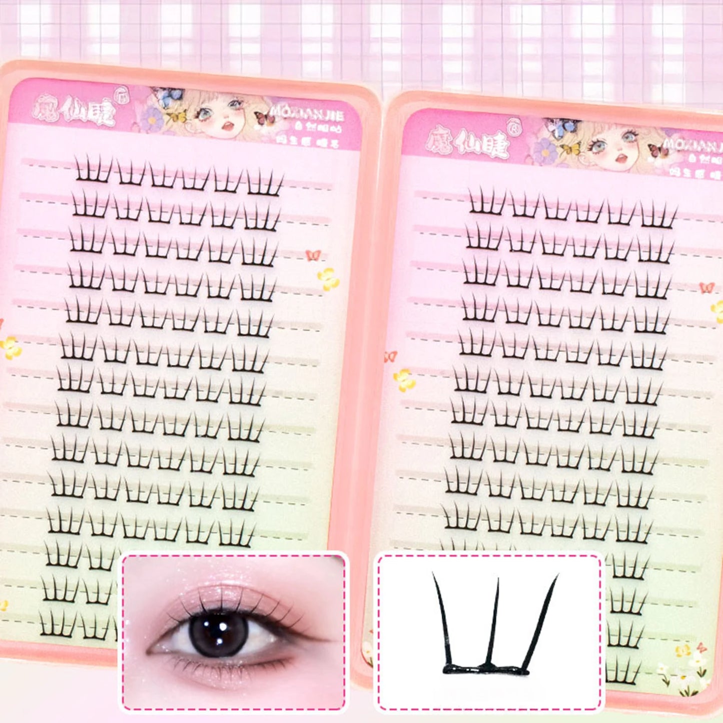 Korean Idol False Eyelashes Wispy Dense ACE Comics Artificial Eyelash