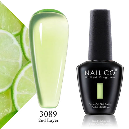 NAILCO 15ml Translucent Color Gel Nail Polish Vernis Semi Permanent UV