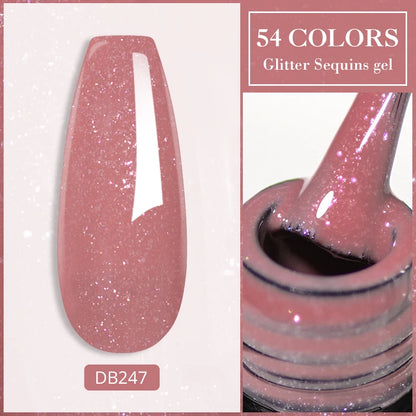 6ml Glitter Gel Nail Polish Sparkling Nail Art  UV Gel Colorful