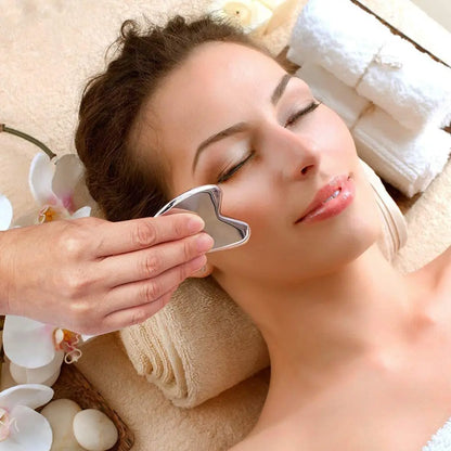 1Pcs Stainless Steel Gua Sha Scraper Massager For Face Neck Body
