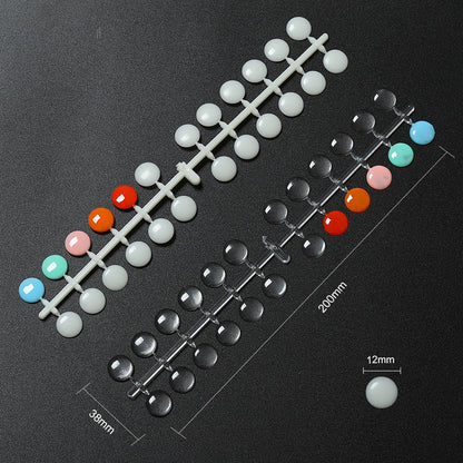 TP 120pcs Nail Polish Display Table With Stickers Polka Dot Color Card