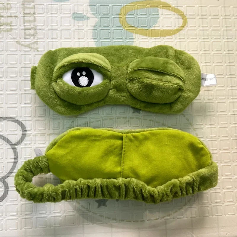 3D Sad Frog Sleep Mask Natural Sleeping Eyeshade Cover Shade Eye Patch