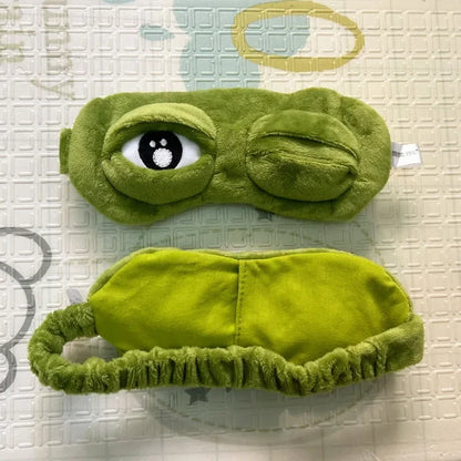 3D Sad Frog Sleep Mask Natural Sleeping Eyeshade Cover Shade Eye Patch