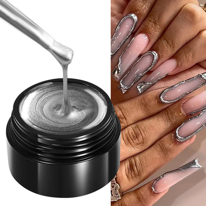 Metallic Painting Gel Chrome Gold Silver Rose Gold Mirror Effect Nail