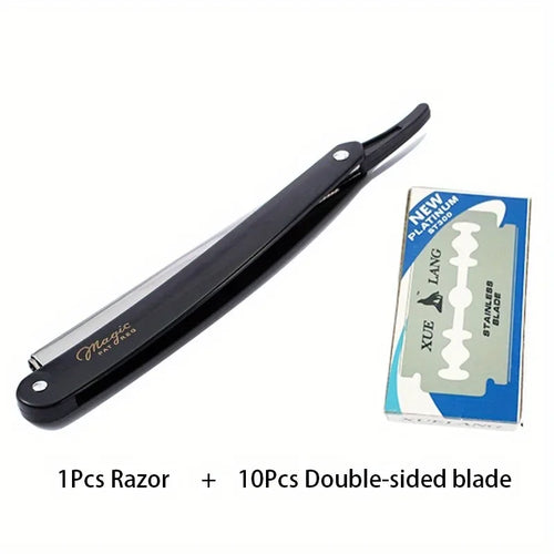 Manual Shaver for Men Barbershop Razor Stainless Steel Shank Is Easy