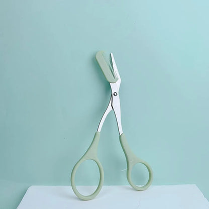 Stainless Steel Eyebrow Trimming Pink/White/Black Scissors with