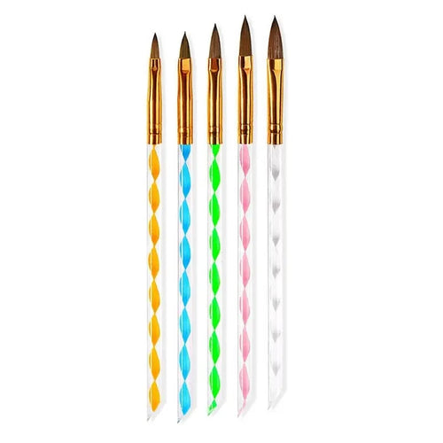 5/20Pcs Nail Art Brush Design Tip Painting Drawing Carving Dotting Pen