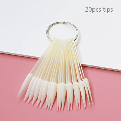 80/50/20pcs Nail Display Sticks Nail Swatch False Nail Tips Nail Gel