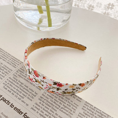 Aveuri Korea Style Retro Headband Women Simple Cloth Fabric Hair Band Floral Lattice Hairbins For Ladies Girl Headwear Hair Accessories