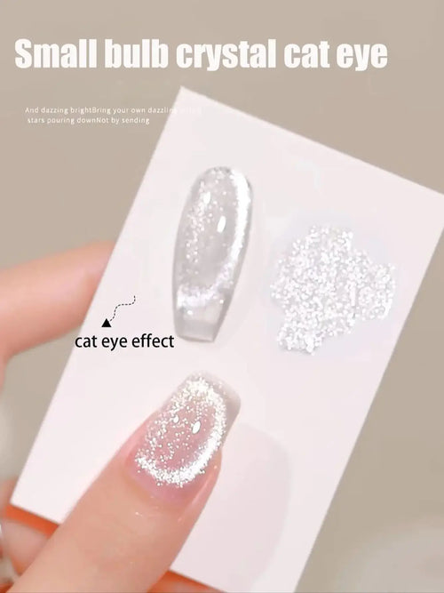 WS Black Glass Cat Magnetic Gel Nail Polish Punk Style Nail Art