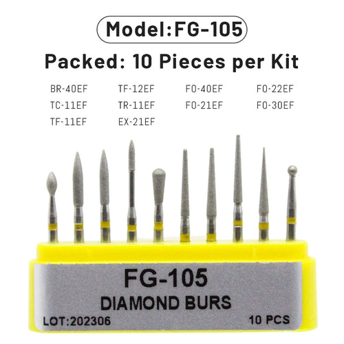 AG 1 Box Dental Diamond Burs Drill for High Speed Handpiece Dentist