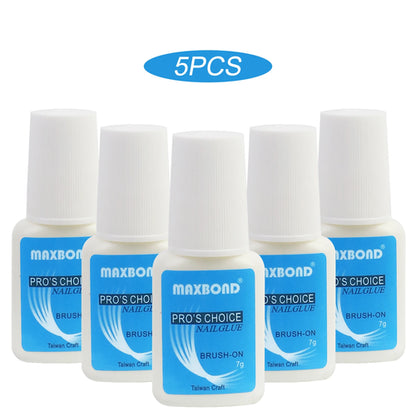 5pcs quick drying adhesive nail glue professional nail glue for false
