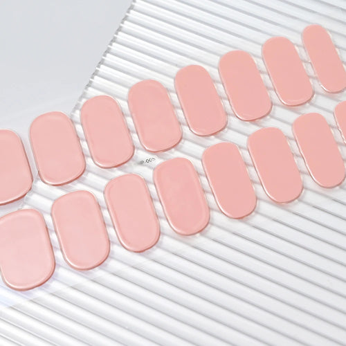 16Tips Semi-Cured Gel Nail Sticker Pure Color UV/LED Lamp Gel Nail