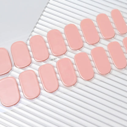 16Tips Semi-Cured Gel Nail Sticker Pure Color UV/LED Lamp Gel Nail