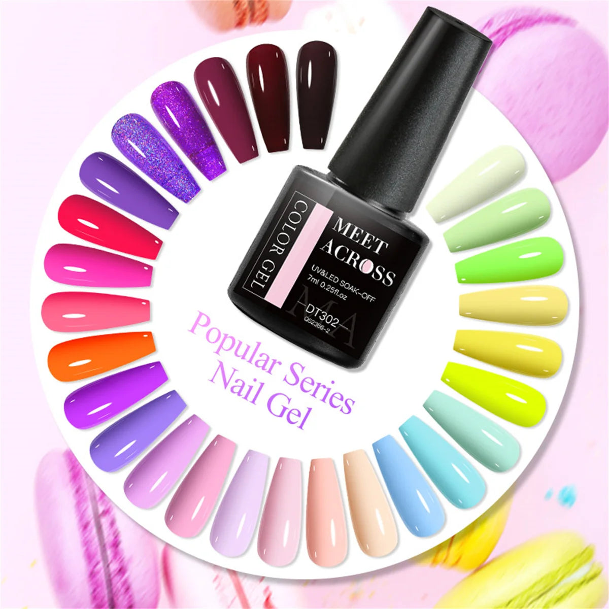6pcs Gel Nail Polish Set HEMA Free 7ml Semi Permanent Soak Off UV Gel