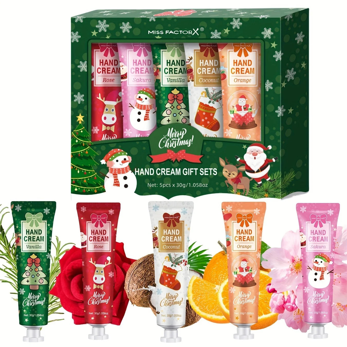 Christmas gift 5/box hand cream set, cream texture, hand cream travel