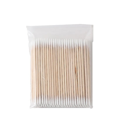 100Pcs Double-Ended Cotton Swabs Fine Pointed Tips for Nail Art Makeup